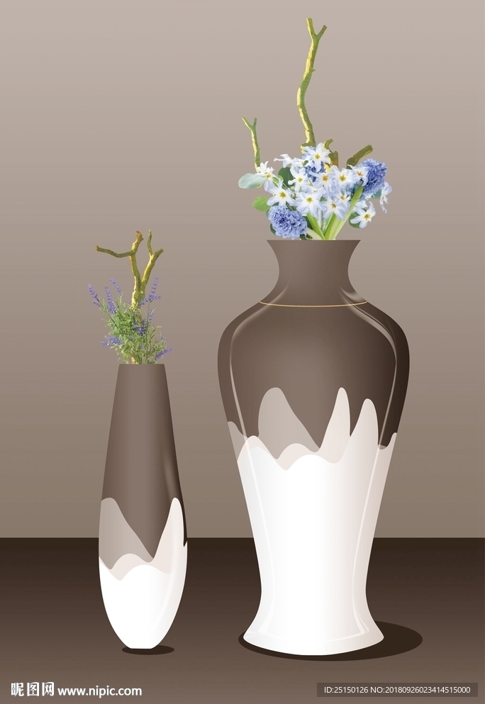 现代简约花瓶浮雕烤瓷装饰画