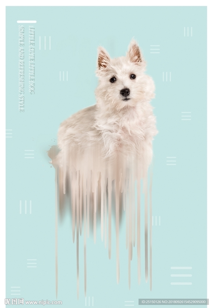 现代简约动物小狗装饰画