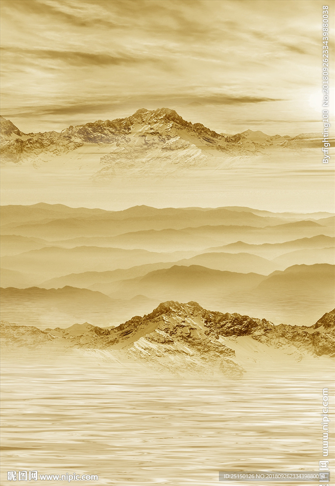 抽象山水风景艺术装饰画