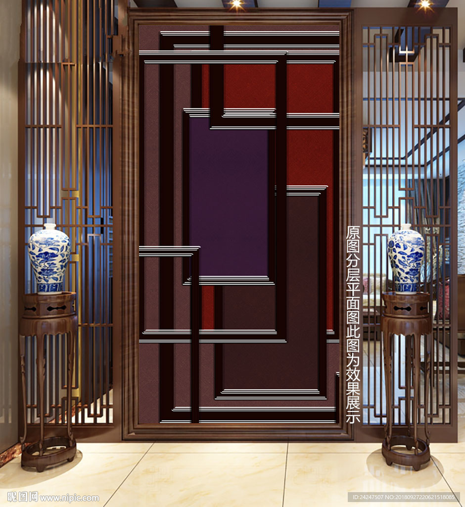 玄关几何装饰画