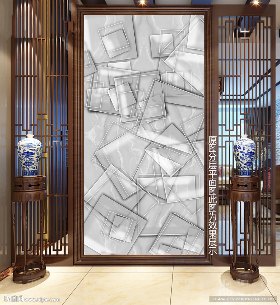 灰色几何装饰画