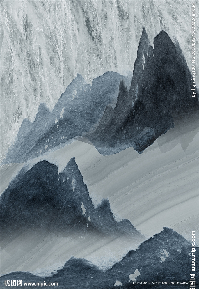 中式抽象风景写意装饰画