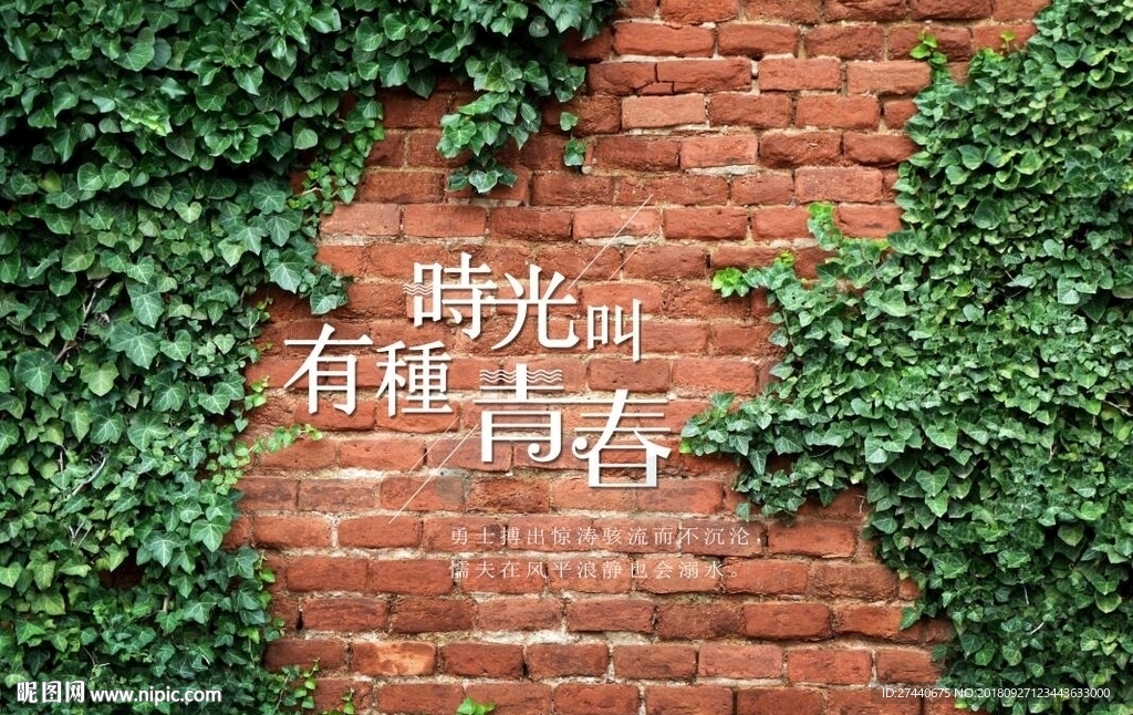 简约有种时光叫青春背景墙