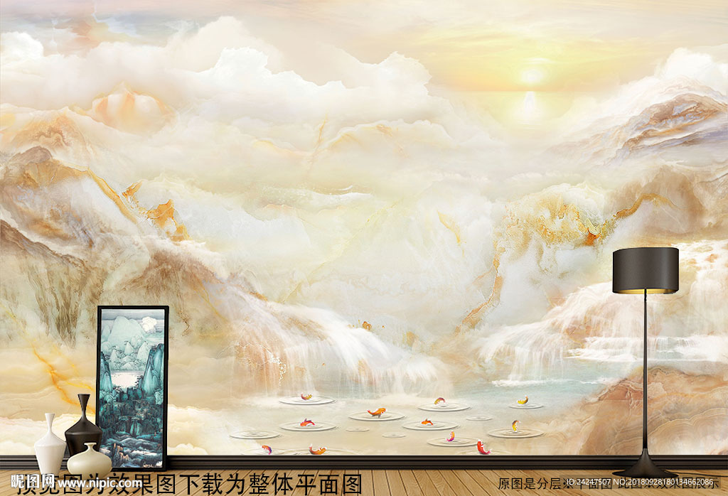 大理石山水