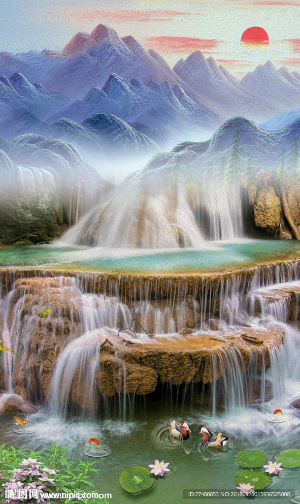 山水玄关挂画
