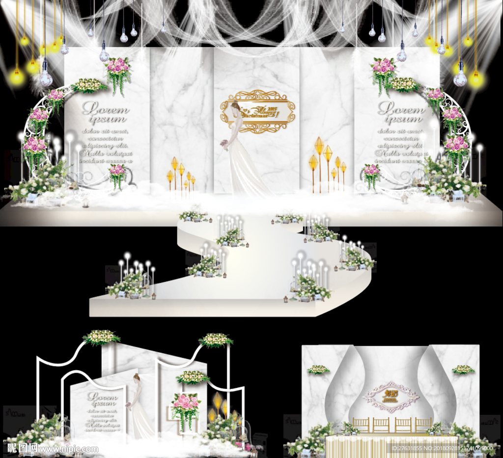 白色大理石主题婚礼