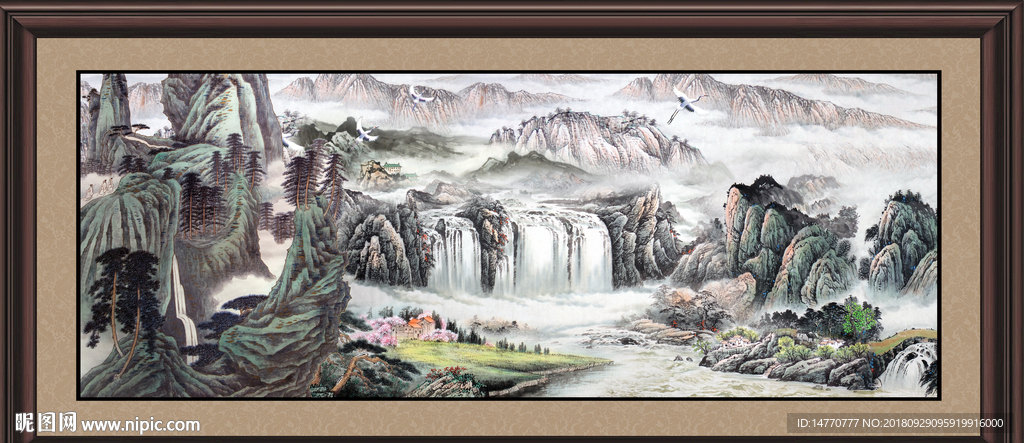 桂林山水国画