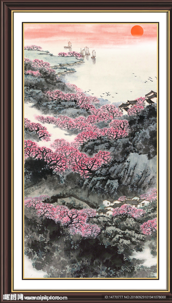 桂林山水国画