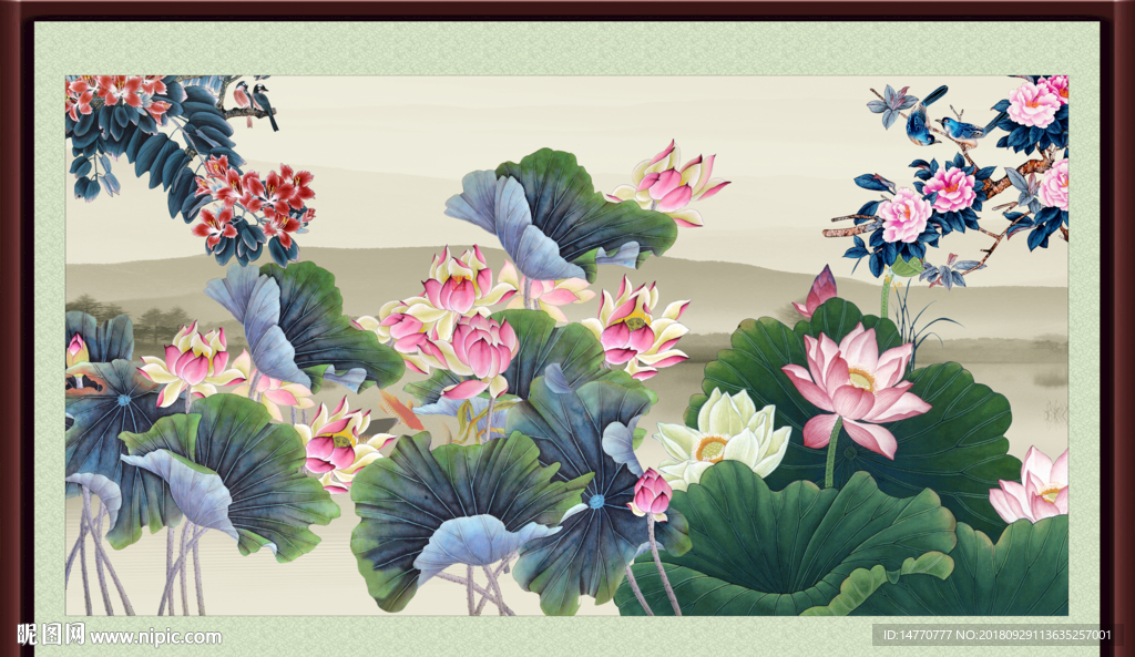 荷花图