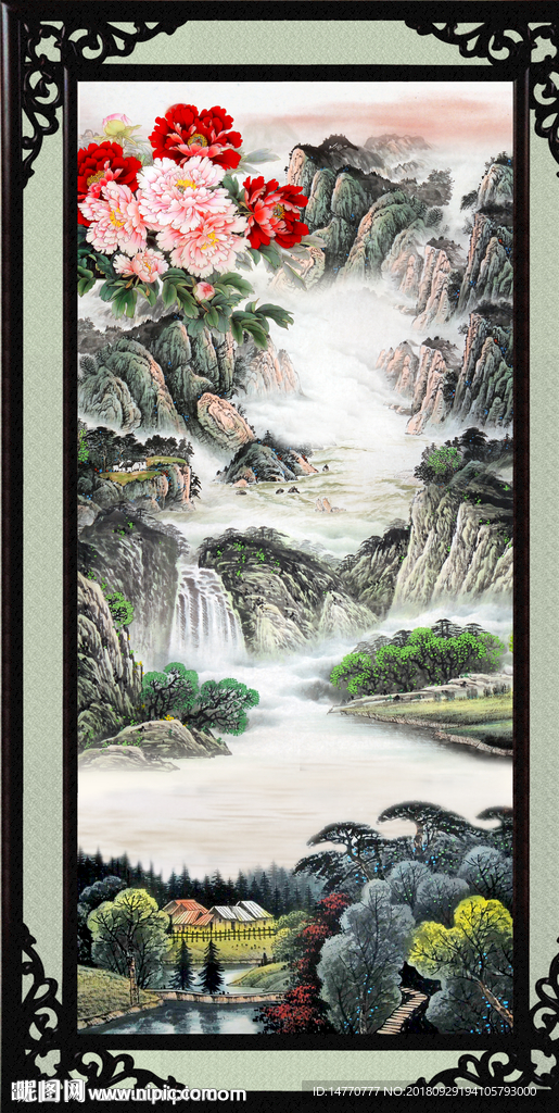 国画牡丹