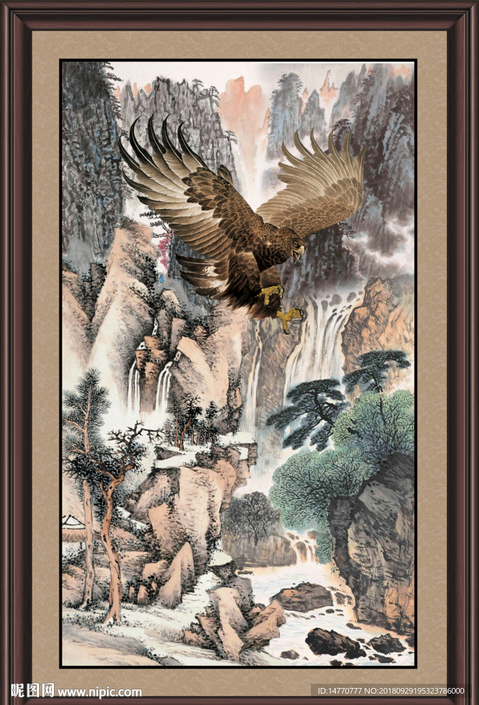 新中式山水画 国画山水图