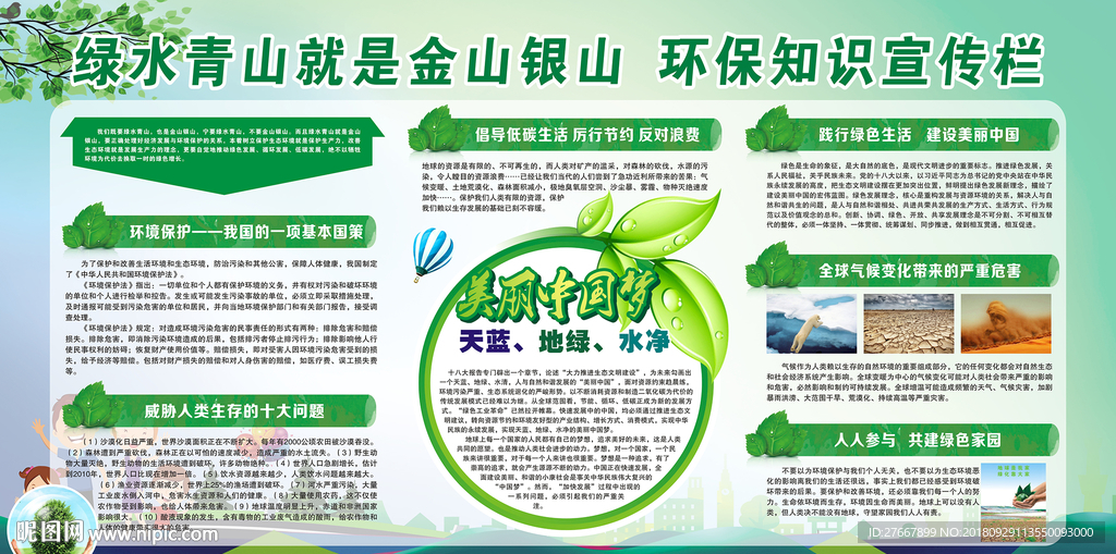环保知识宣传栏
