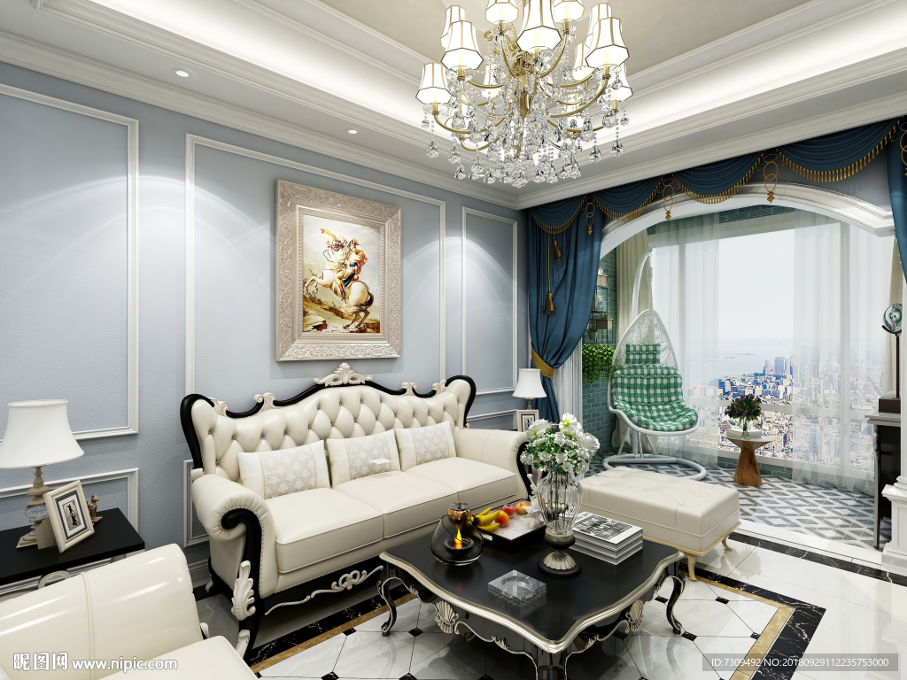 简欧家居客厅装修效果图