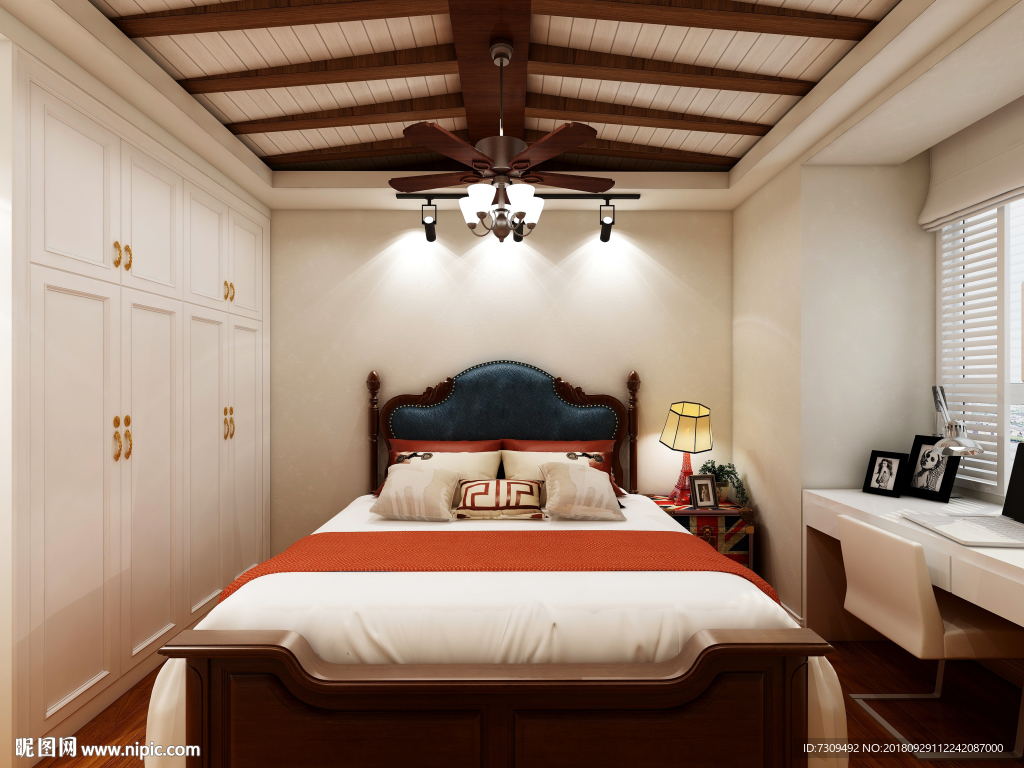 简欧风格客卧装修效果图