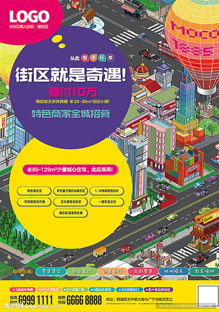文创潮流街区商业地产商铺单页