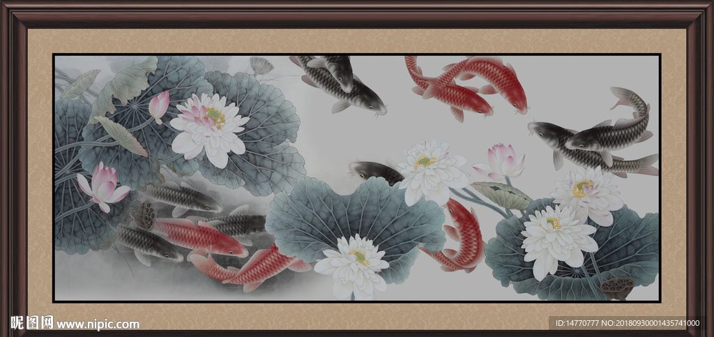 国画荷花 水墨荷花图