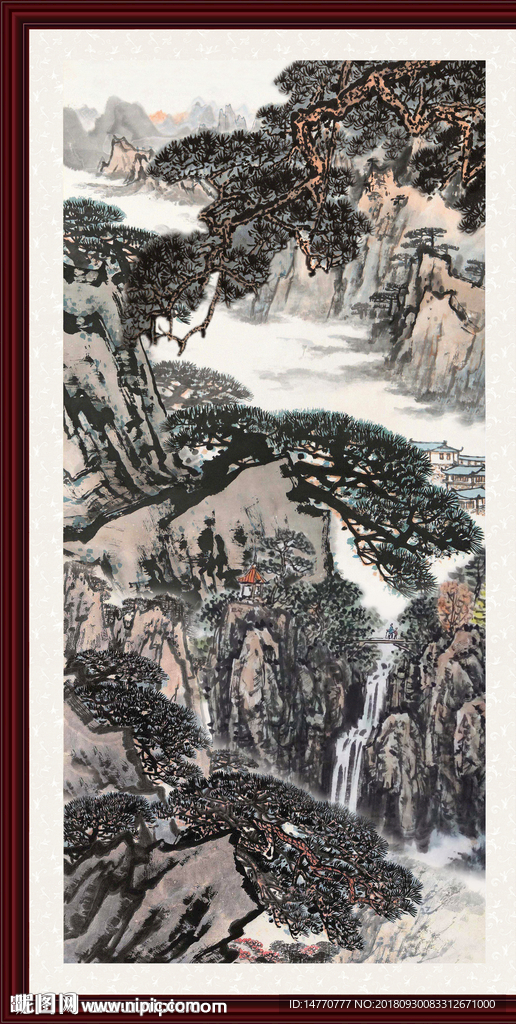 写意山水 泼墨山水画 山水国画
