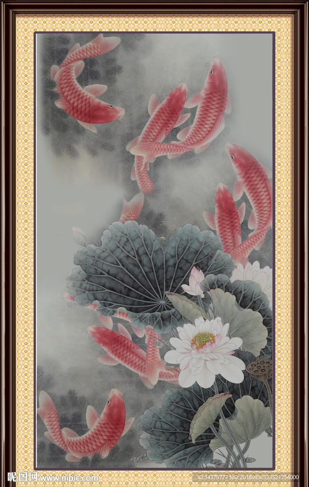 国画荷花