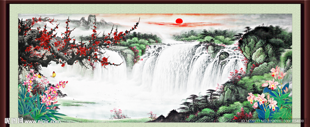 红梅报喜 咏梅 梅花国画