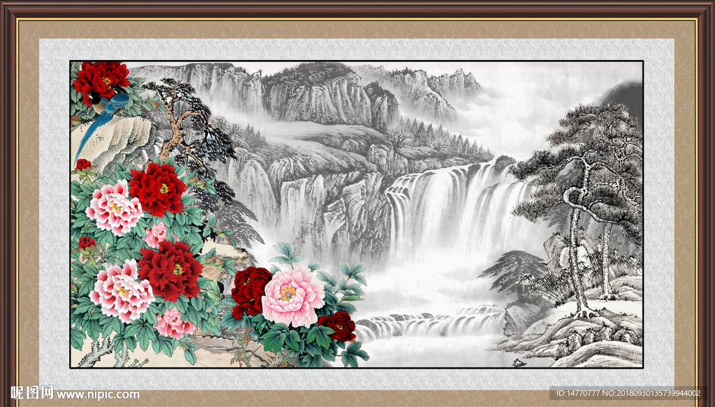 国画牡丹图