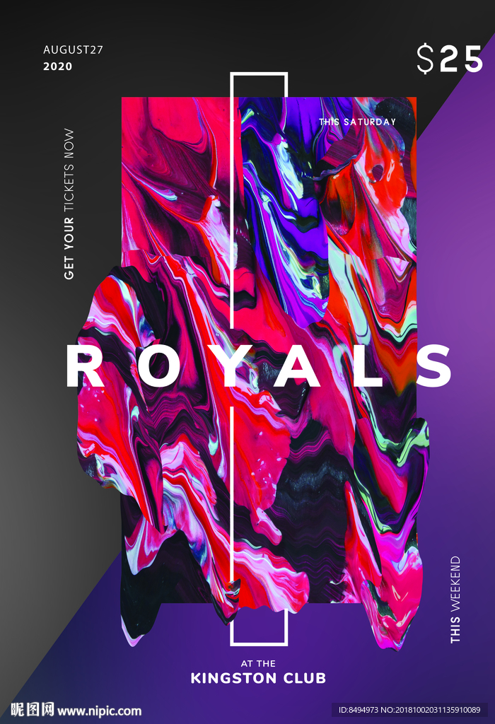 酒吧夜店国外创意排版海报