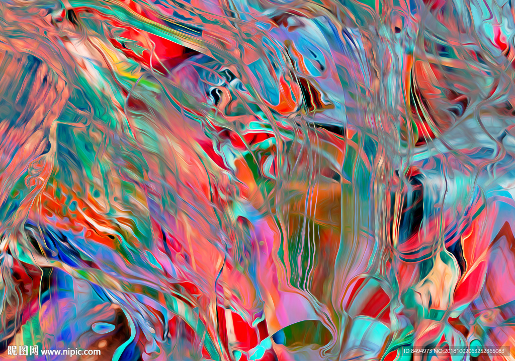 国外高清油彩流动背景