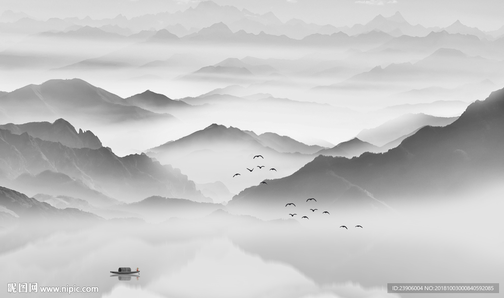 山水壁纸 山水墙画