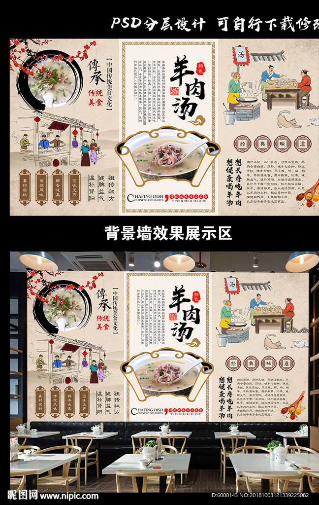 羊肉汤背景墙