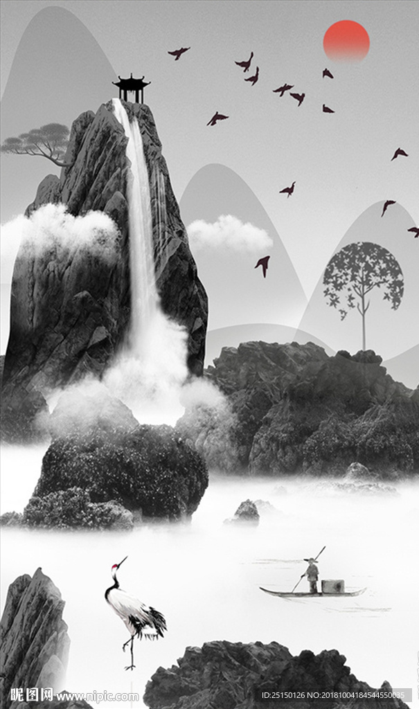 古风山水装饰画图片