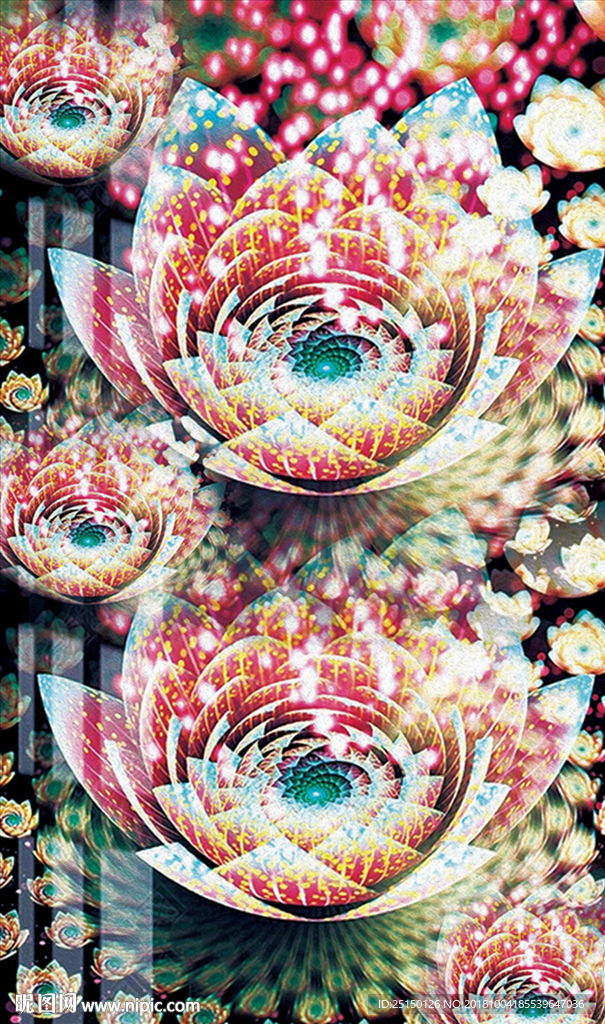 精美莲花装饰画