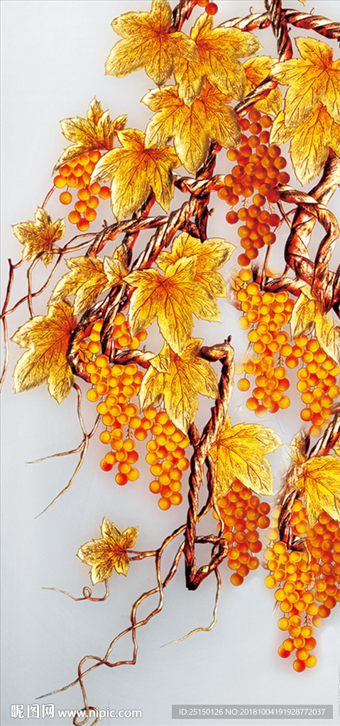 唯美葡萄藤装饰画