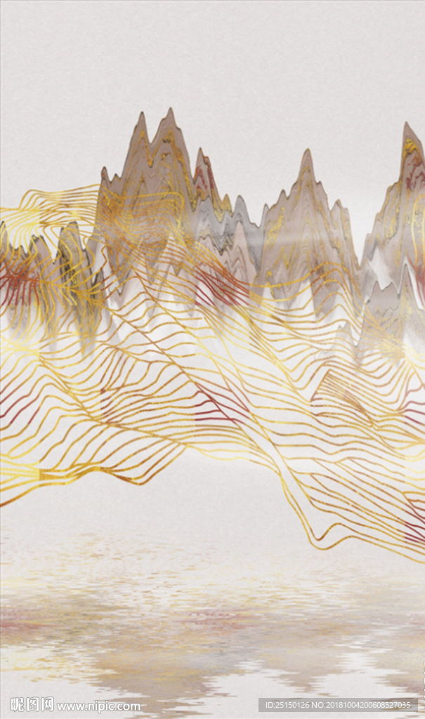 意境抽象水墨山水玄装饰画