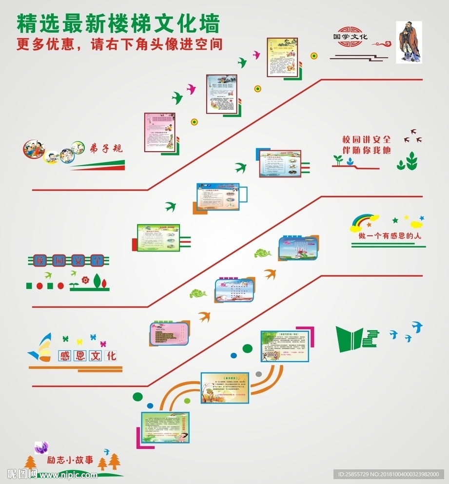 楼梯文化墙
