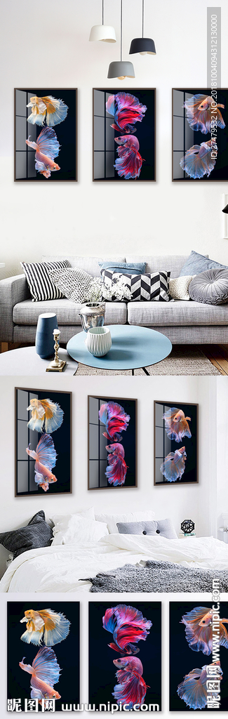 北欧动物晶瓷装饰画