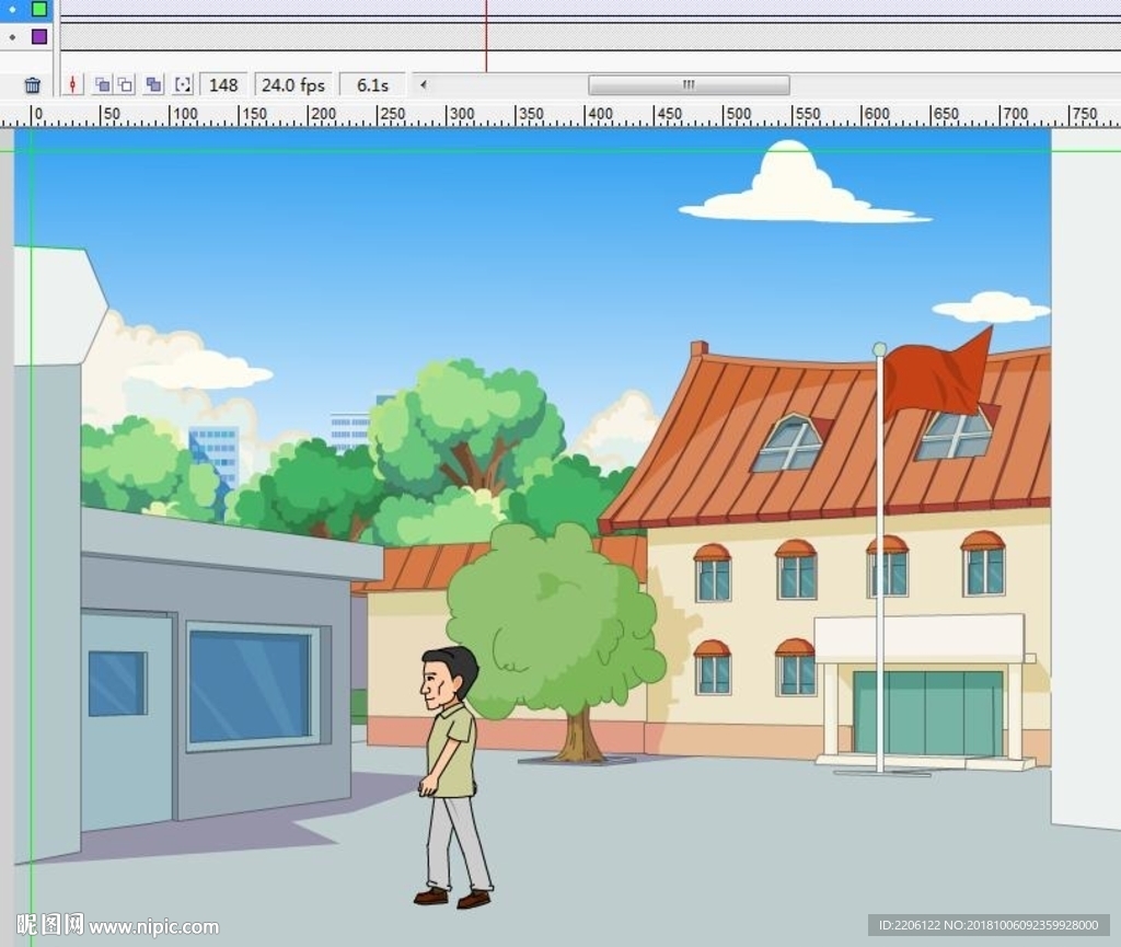 男子经过学校门口动画10秒