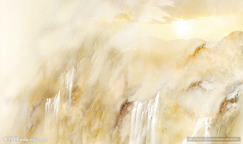 大理石纹风景背景墙
