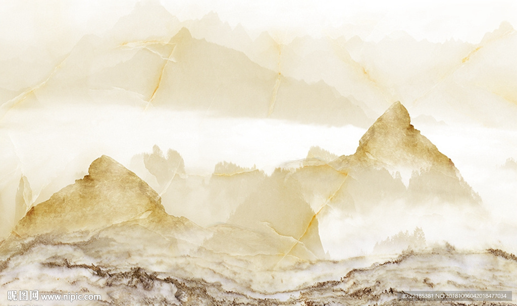 大理石纹风景背景墙