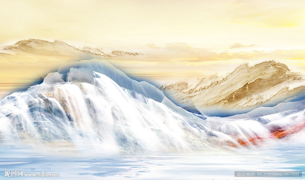 大理石纹风景背景墙