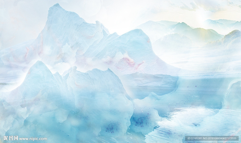 大理石纹风景背景墙