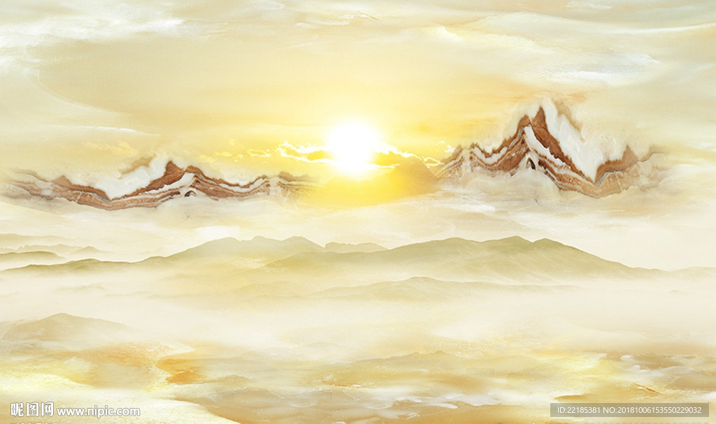 大理石纹风景背景墙