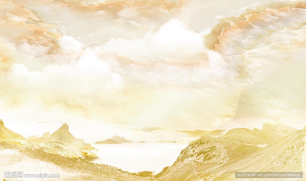 大理石纹风景背景墙