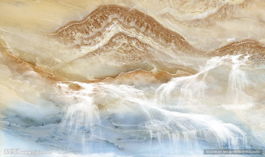 大理石纹风景背景墙