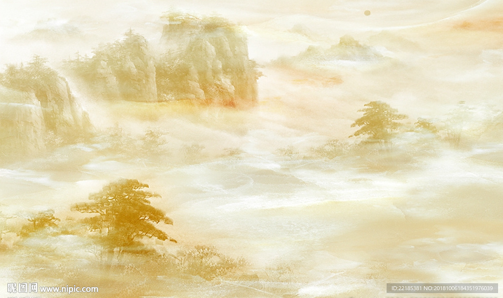 大理石纹风景背景墙