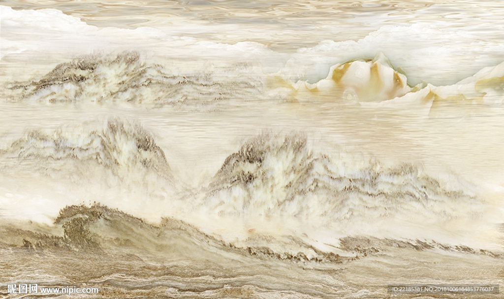 大理石纹风景背景墙