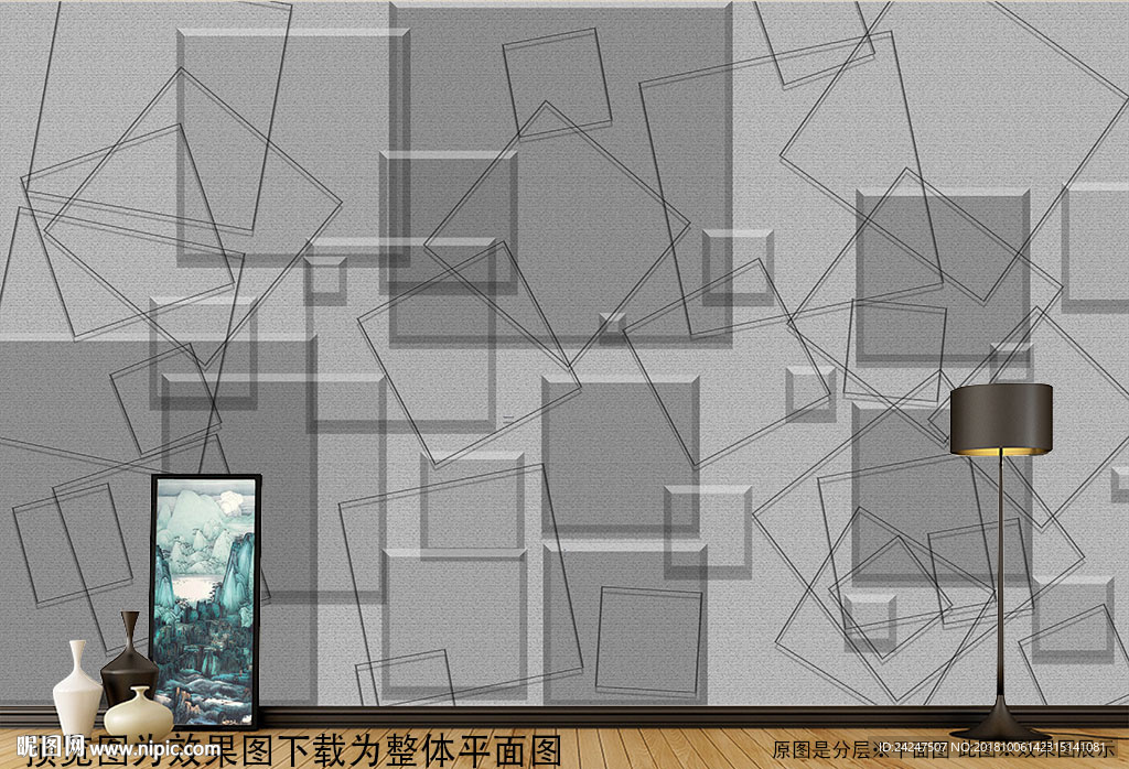 线条几何装饰画
