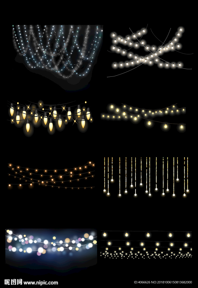 炫酷霓虹灯灯串图层