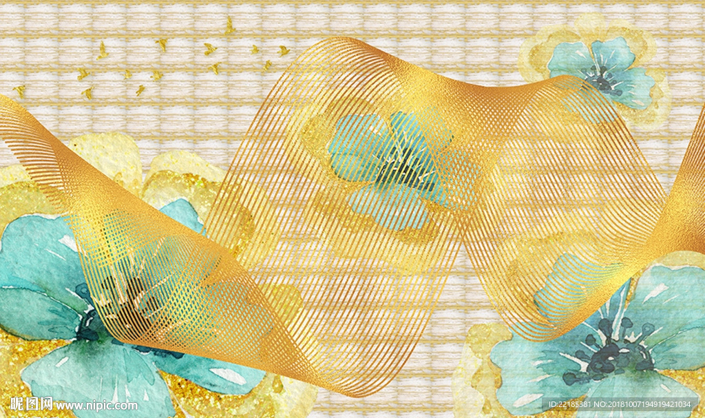 大理石纹风景背景墙