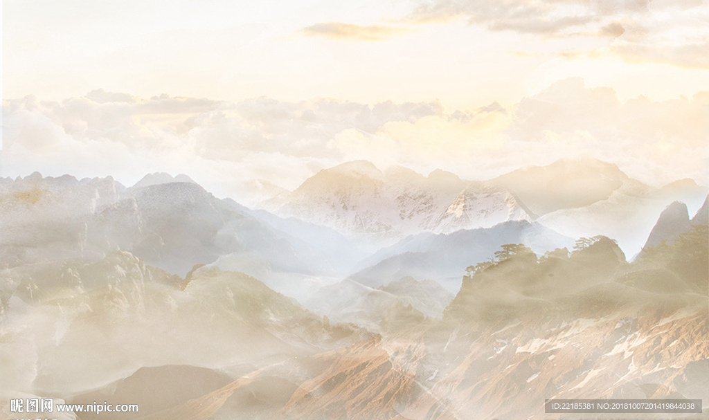 大理石纹山水背景墙