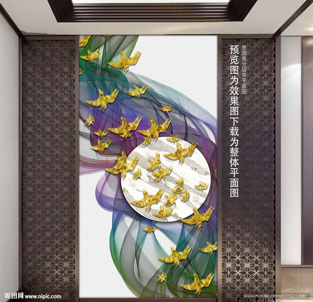 中式背景线条抽象