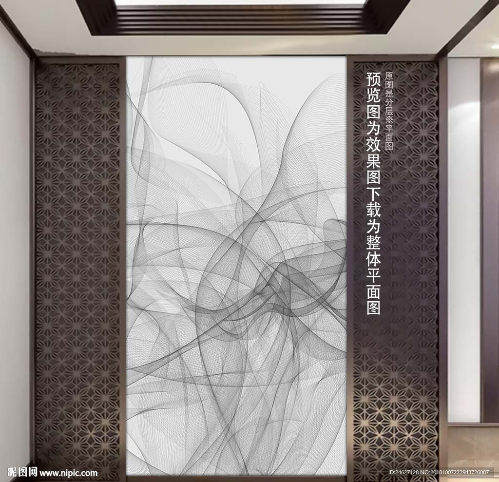 酒店线条装饰画